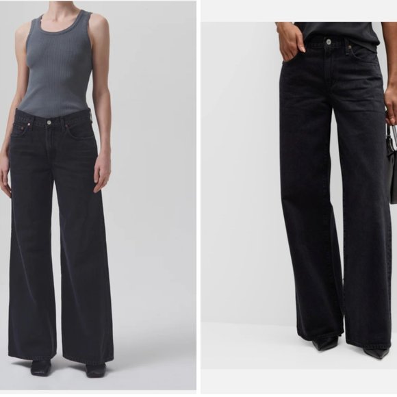 NWT AGOLDE CIARA JEAN IN MASCARA - Picture 2 of 3